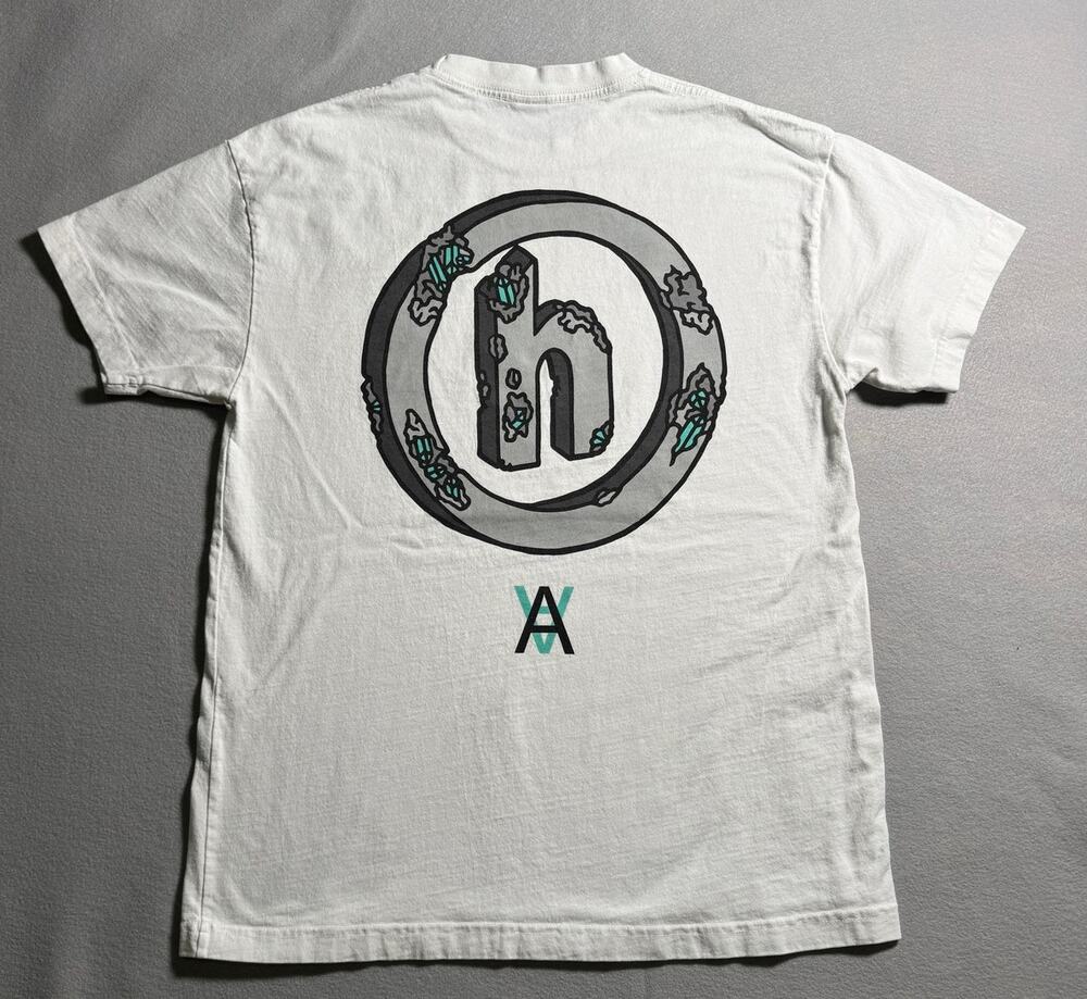 Hidden NY x Daniel Arsham Eroded H Logo T-Shirt Size Medium